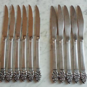 Oneida Community Stainless Nordic VINLAND 6 Steak Knives & 5 Dinner Knives