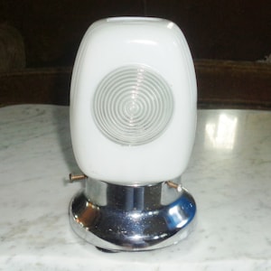 Moe Light Chrome Ceiling Light Fixture or Wall Sconce w Bullseye Light Cover Vintage
