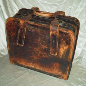 Pelle Buchan Loose Leaf Records Co Bag w Maniglie per il trasporto, Vintage Retro MCM 14x12 1/2x5 pollici