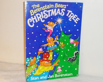 Vintage 1980 Oversized Softcover Berenstain Bears Christmas Tree 62pg Book