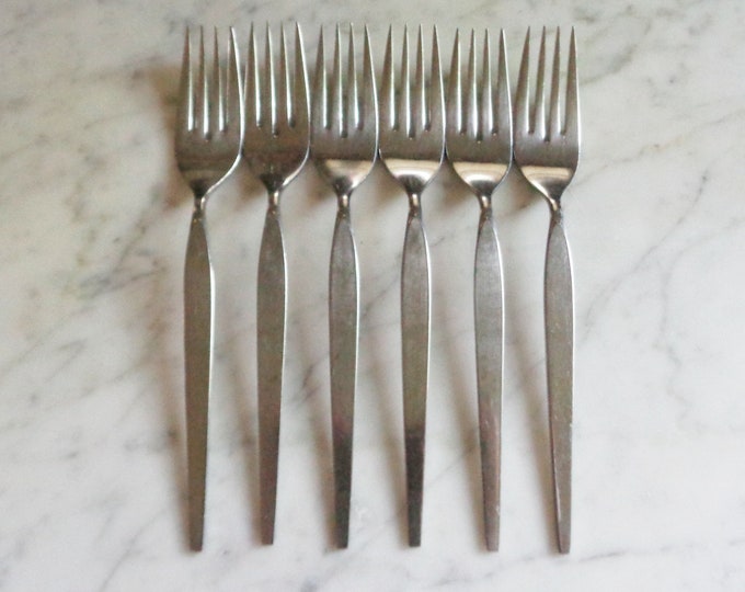 Oneida Community Stainless Older Satinique 7 3/8 Inch Set of 6 Dinner