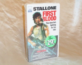 FACTORY SEALED Rambo First Blood 1982 White Clamshell VHS Rare