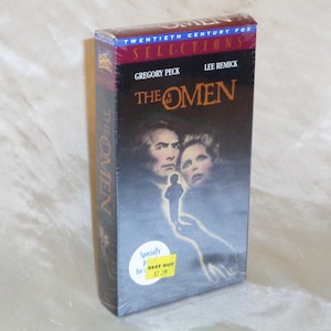 FACTORY SEALED The Omen VHS 20th Century Fox Watermarked Gregory Peck Lee Remick