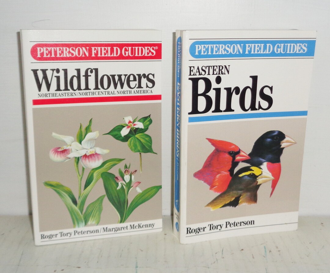 1987 Peterson Field Guide Books Eastern Birds & Wildflowers Etsy