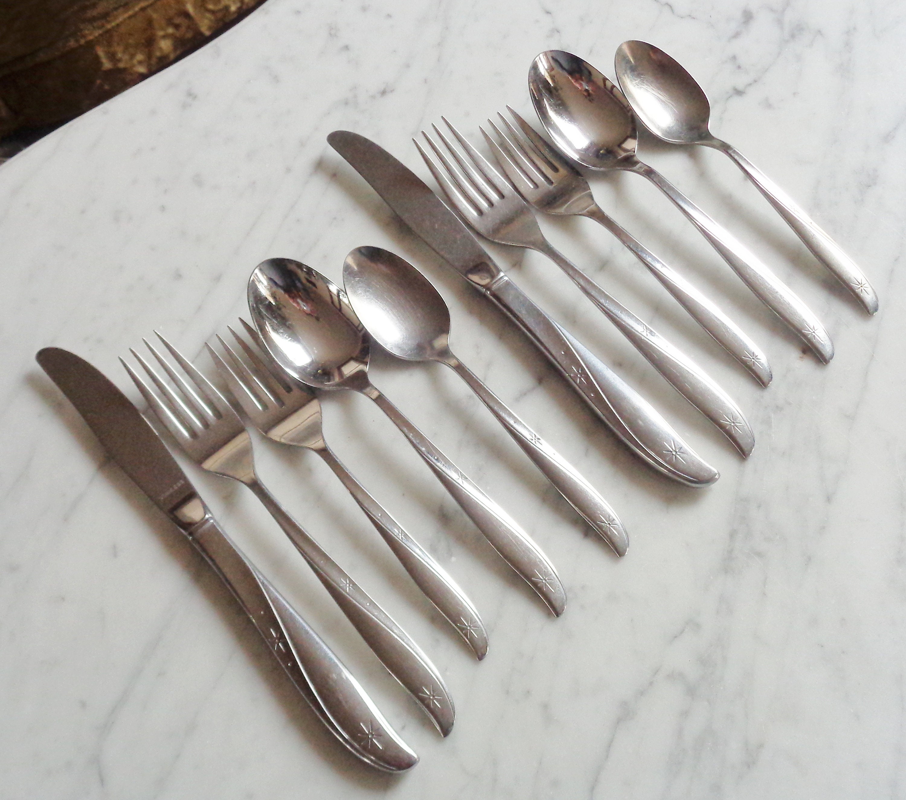 Twin Star Oneida Community Stainless Steel 10pc 2 Place Settings