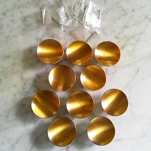 10 Washington Spotlight 2" Copper Concave Cabinet Drawer Pull Knobs Vintage Used