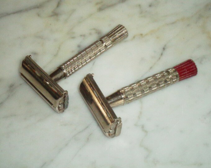 Vintage Gillette Stainless Safety Razor 1950s Set of 2 Z3 & B2 Etsy