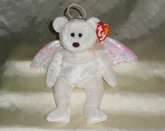 Ty Beanie Babies 1998 Halo Angle Wings Bear PE Pellets