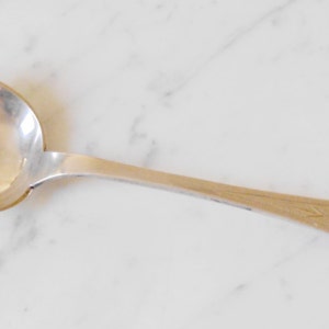 Coin Silver &quot;830 A FRISCH&quot; Etched Serving Spoon 1.57oz/44.7g TW -NO Monogram