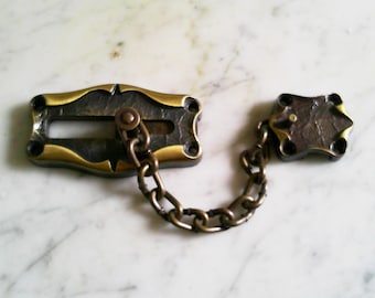 Juego de cerradura de cadena Amerock vintage para cochera, accesorio de latón para puerta