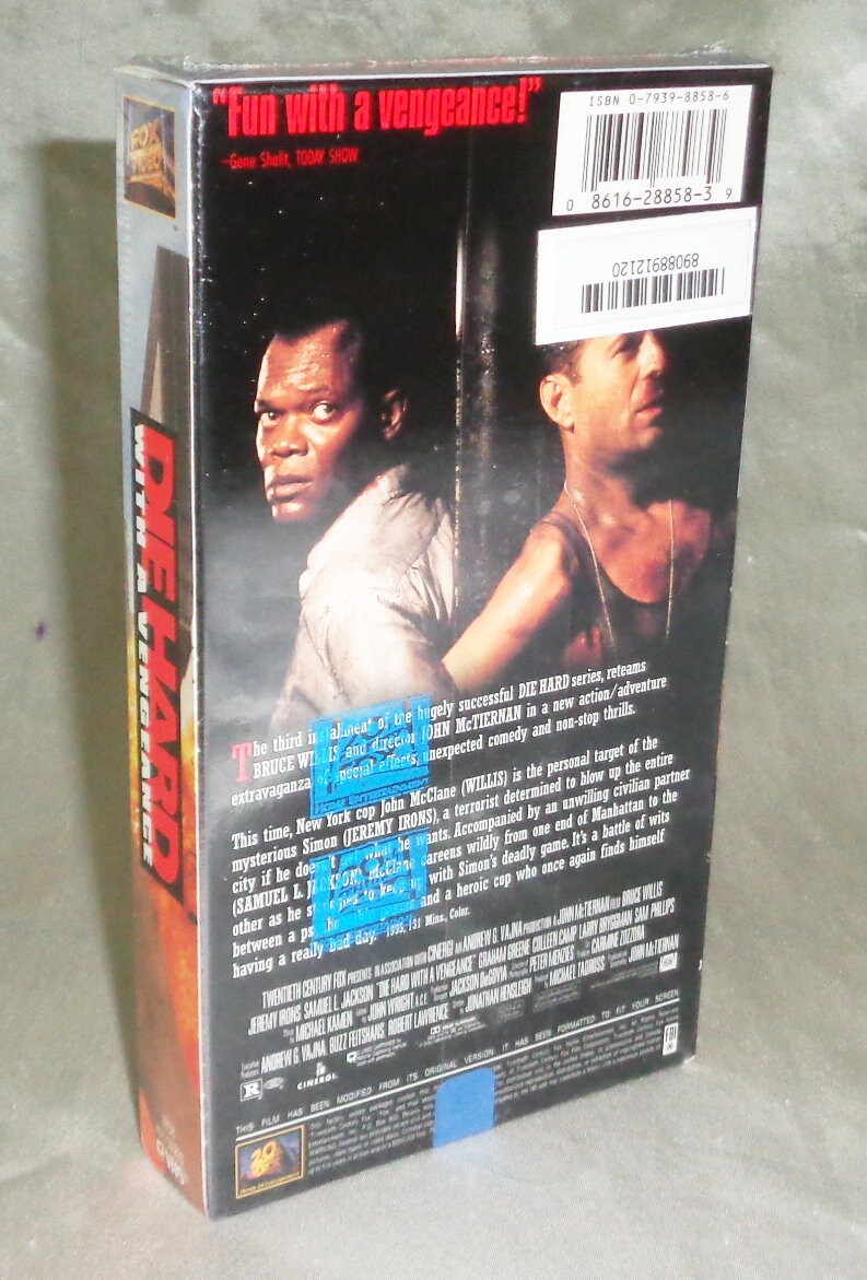 FACTORY SEALED Die Hard With a Vengeance VHS Fox Video