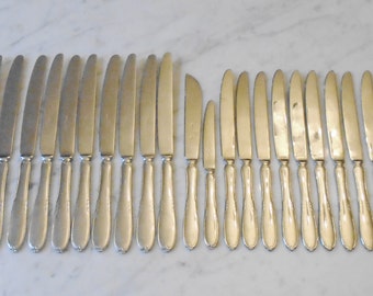 Rostfritt Stal Stainless Steel 18-8 Dinner &Grill Butter Knives Lot ~ Vintage 24pc