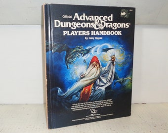 Official Advanced Dungeons & Dragons Players Handbook 1980 TSR Hardcover Book by Gary Gygax