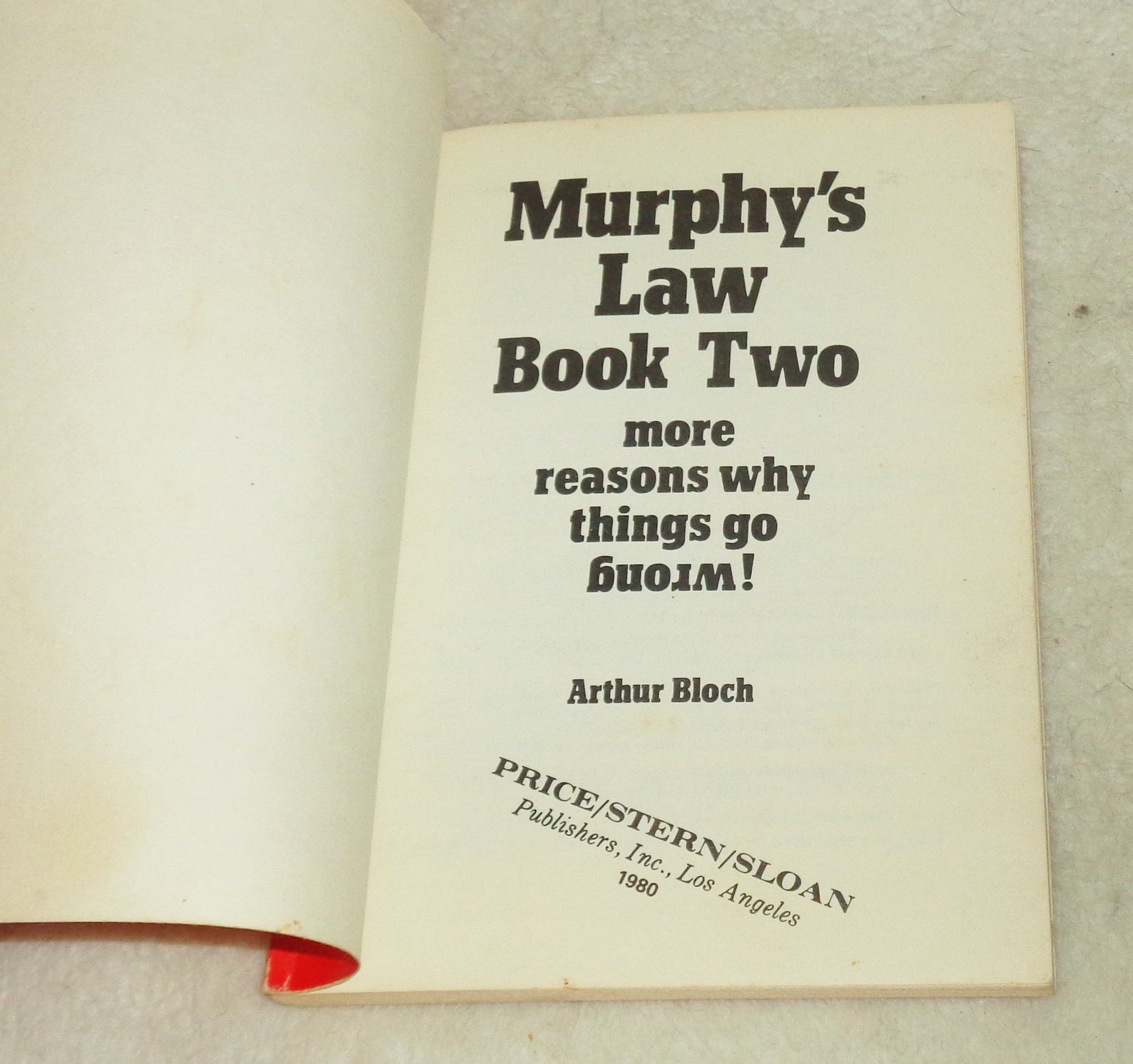 Murphy's Law Book Two More Reasons Why Things Go Wrong SC | Etsy