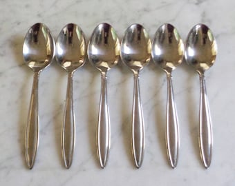 Reed & Barton Celebration Stainless Korea 6 1/4 inch Set of 6 Teaspoons, 2 Sets available