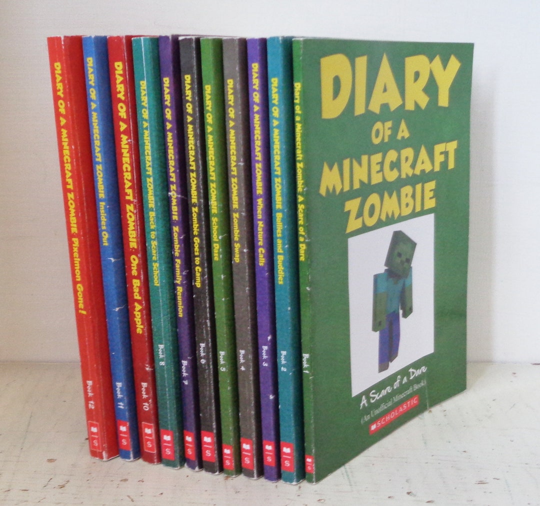 Diary of A Minecraft Zombie Scholastic SC Book Lot ~ Volumes