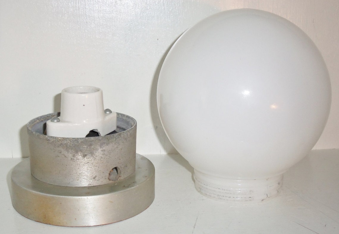 Benjamin Explosion Threaded White Globe in Original Fixture No.2 ...