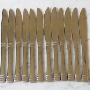 Cambridge Stainless Codie Glossy Solid Handle 8 1/2 inch Set of 12 Dinner Knives