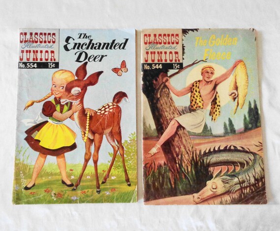 Classics Illustrated Junior #544 The Golden Fleece & #554 The Enchanted Deer