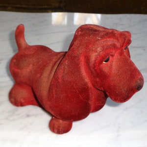 Piggy Bank Felt Basset Hound Dog from 1950s by Royalty Designs inc