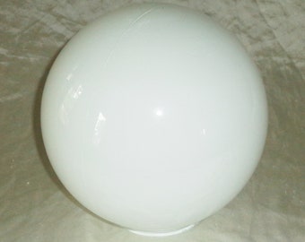 Lightolier Virden WHITE Ball Orb Globe 8 inch Vintage MCM Hollywood Regency ~ 3 Available