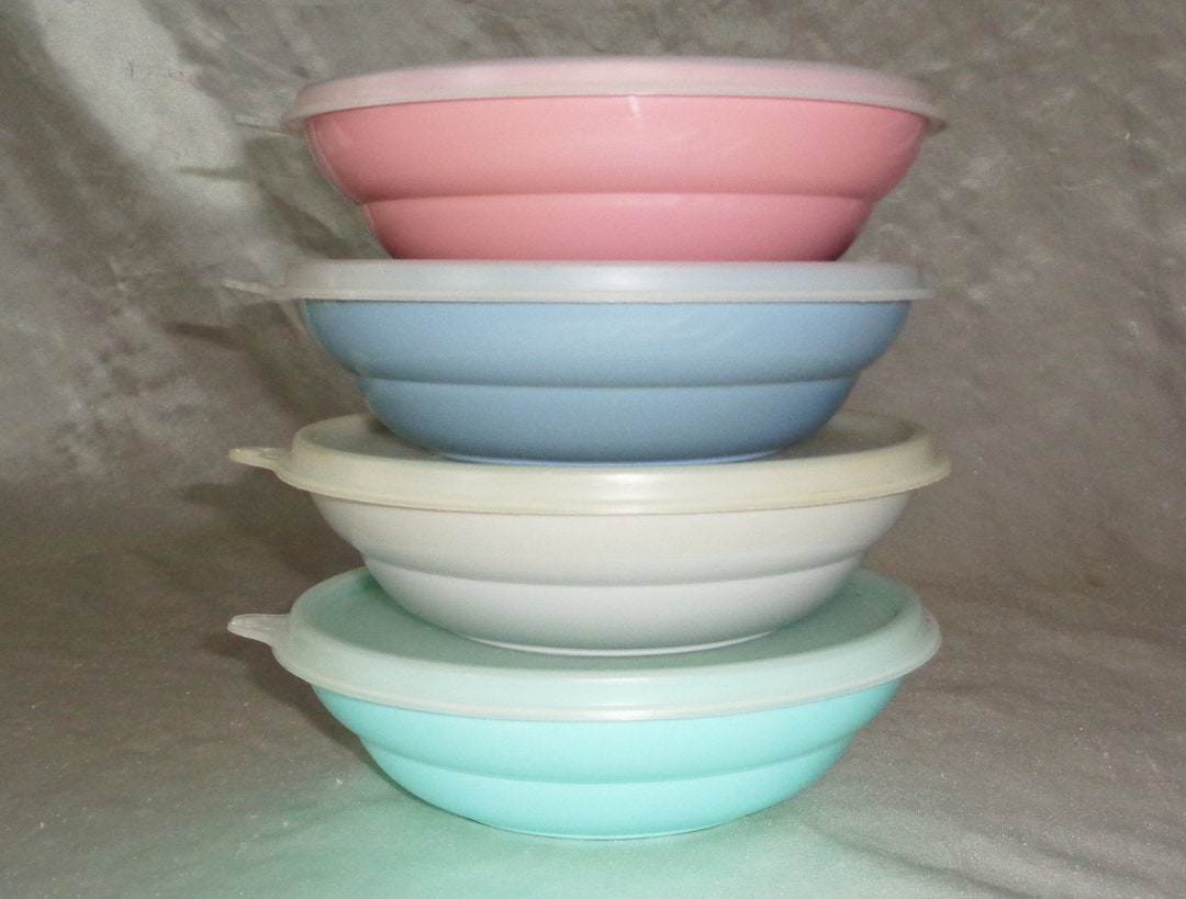 Retro Vintage Tupperware Classic Cereal Bowls 155 W 227 Lids Etsy