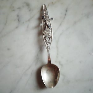 835 Sterling Ges Gesch Germany Windmill Souvenir Spoon w Moving Arms .30oz/8.7g TW