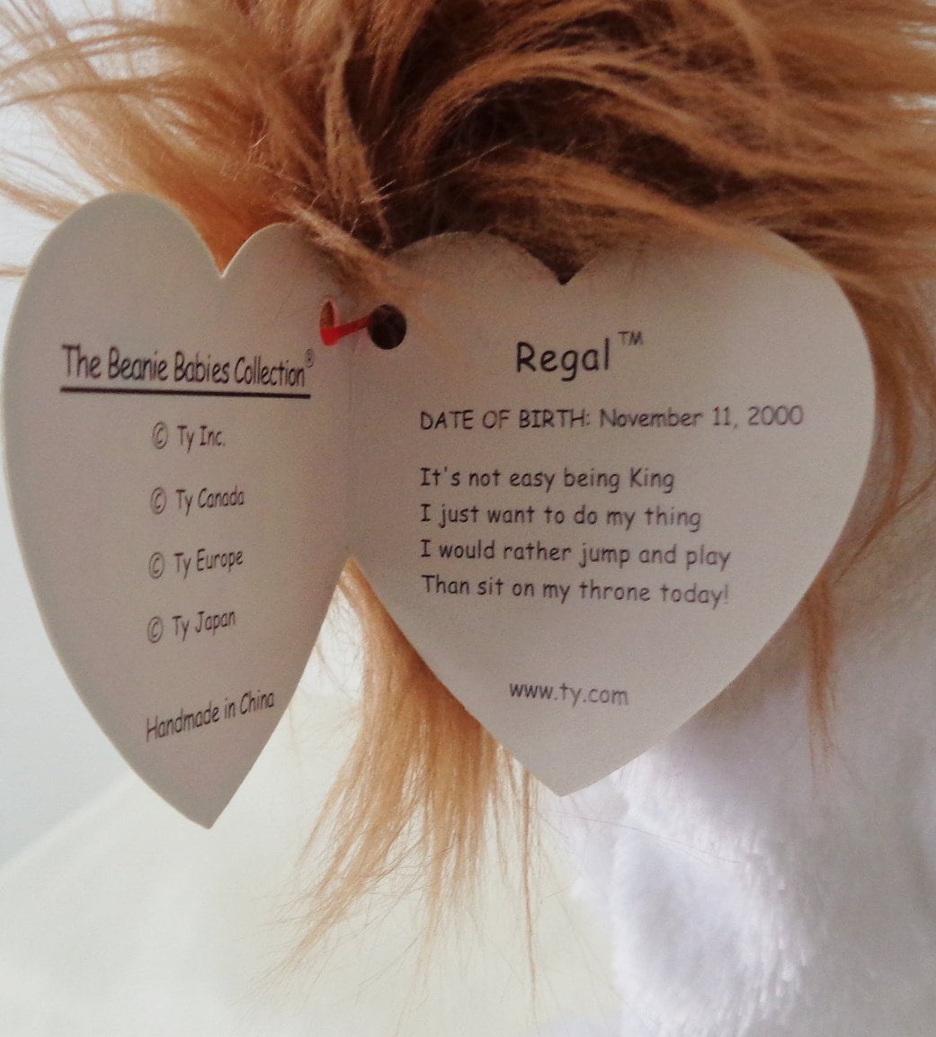 Regal beanie baby clearance value