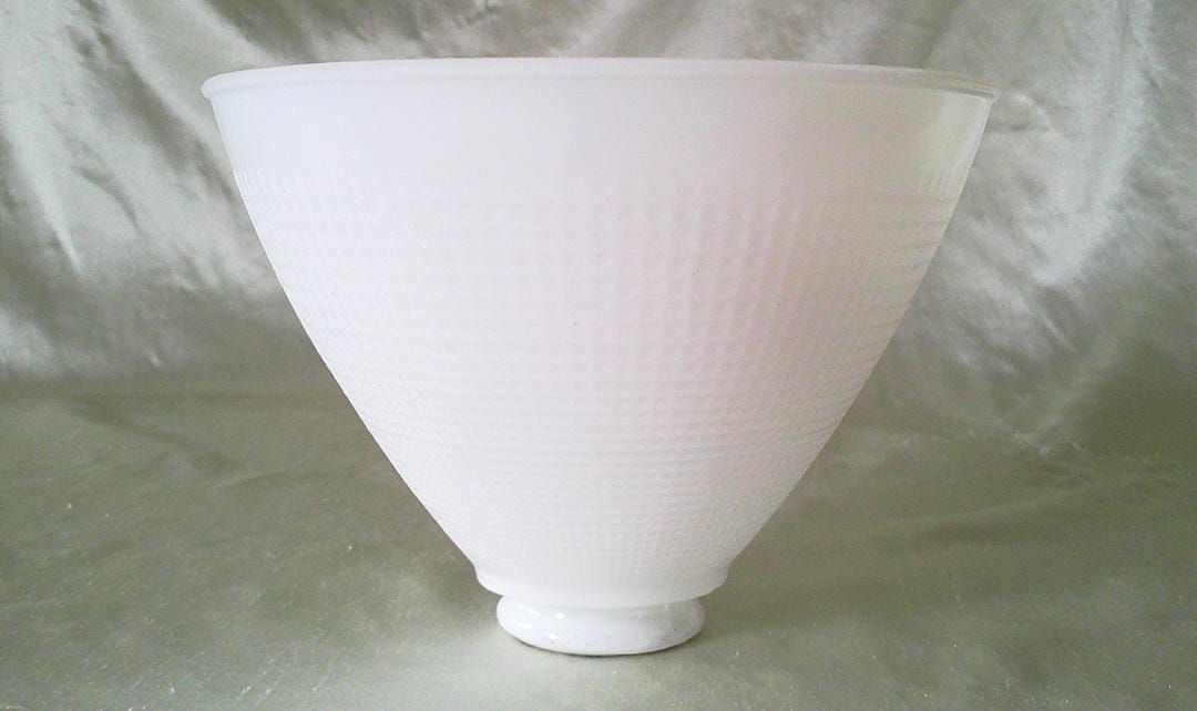 Glass Torchiere Diffuser 8 X 5 3/4 Torchiere Milk Glass Corning Lamp Diffuser Shade Stiffel ...