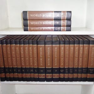 World Book Encyclopedia Set Complete 22 Volume 1976 - Brown