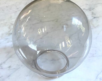 Mid Century Rimless Smoked Glass Globe Shade Neckless Chandelier ONE or More Vtg 