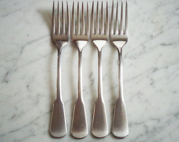 4 SSS Oneida Colonial Boston Minute Men Stainless Place Setting Dinner