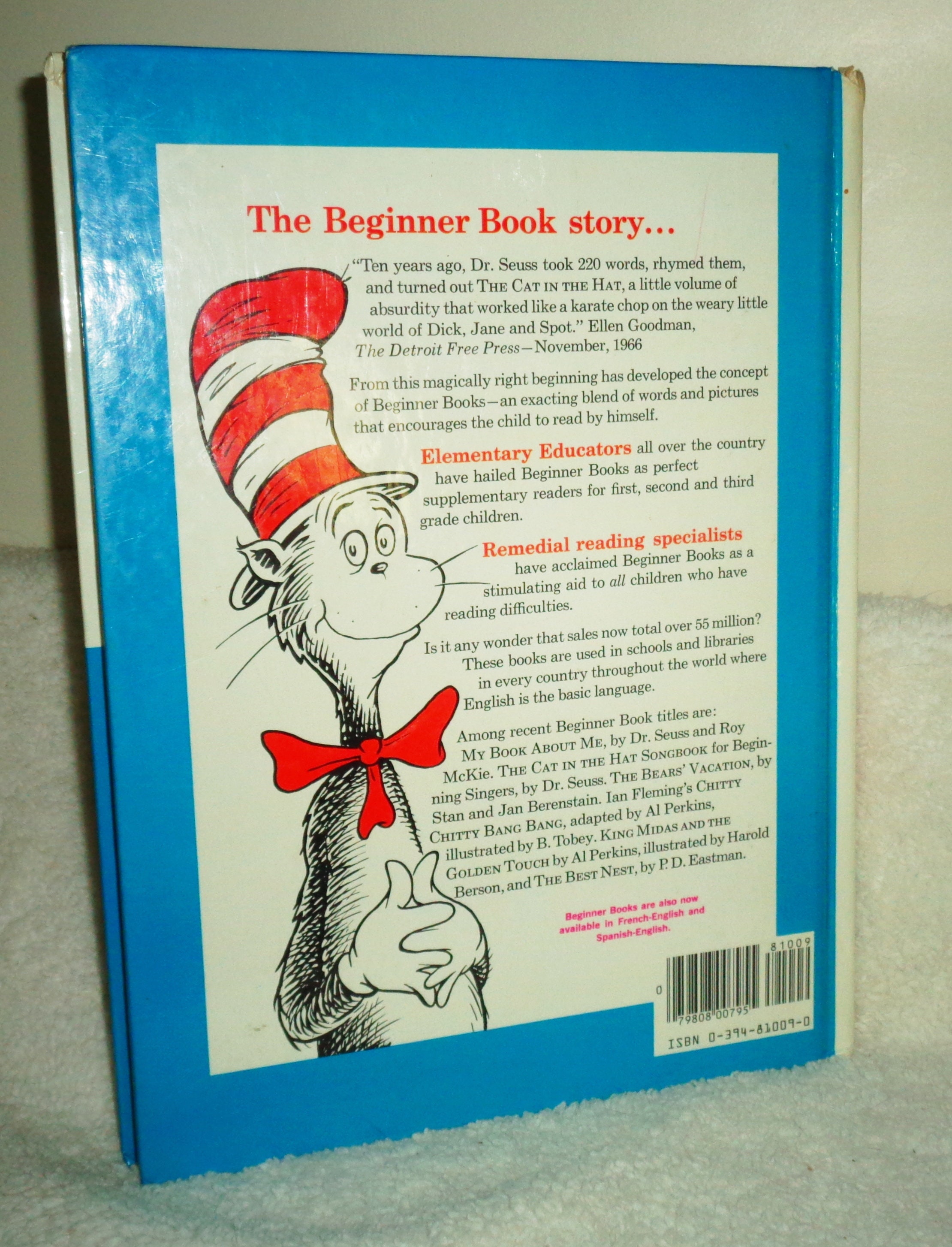Dr Seuss the Cat in the Hat Beginner Dictionary 1964 Oversized HC