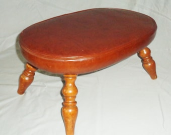 Oval Foot Stool Authentic Furniture Products Made in Japan Vintage MCM Retro