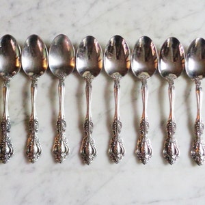 Oneida Cube Stainless Michelangelo 6 inch Set of 8 Teaspoons