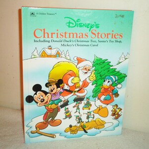 1989 Disney&#39;s Christmas Stories Golden Treasury Book Oversized Hardcover Golden Book