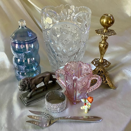 2 Vintage Weiser Copper & Shinny Chrome Door Knobs Set and 2 Vintage Weiser Copper & Shinny Chrome Door Knobs Set and