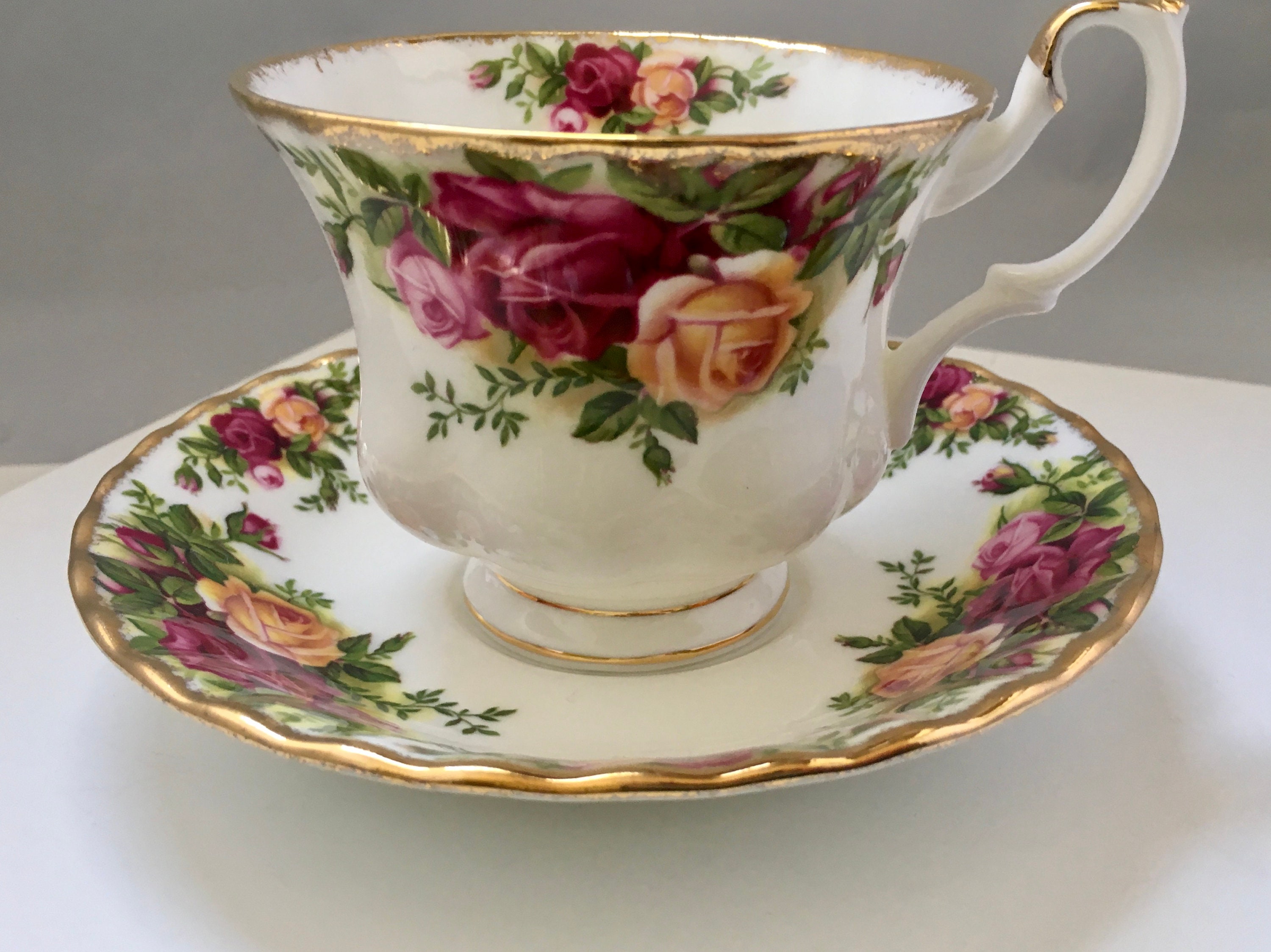 Royal Albert Old Country Roses Bone China Tea Cup With Saucer,