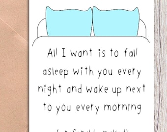 dirty card for boyfriend or girlfriend, anniversary love card for husband or wife.  preferably naked