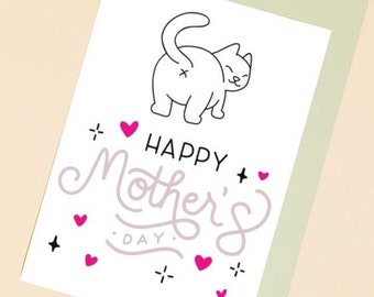 From the Cat Mother's Day Card, Happy Mothers Day from cats, funny cat mom card