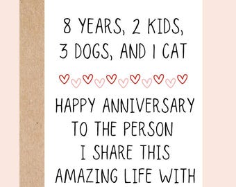 personalized  anniversary card - husband anniversary card- wife anniversary card - share this amazing life