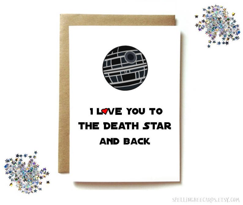 Star wars love anniversary card for him Star Wars card Etsy