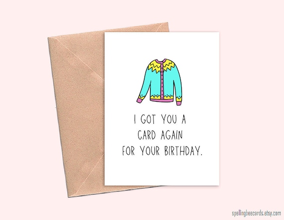 Punny Birthday Gift Card Pun Birthday Card Card for Friend | Etsy