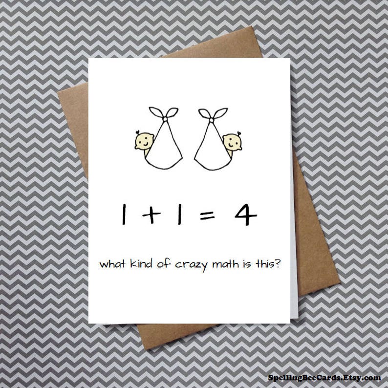 Twins Congratulations Card Funny Baby Shower Card For Mom Etsy Twins Congratulations Card Funny Baby Shower Card For Mom Etsy