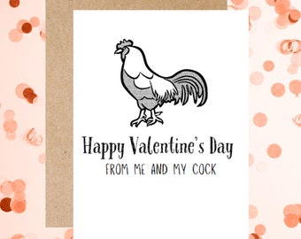 Hot Valentine's Day Card for girlfriend, wife. Gay Valentine's Day card. Funny Cock Valentines Day card