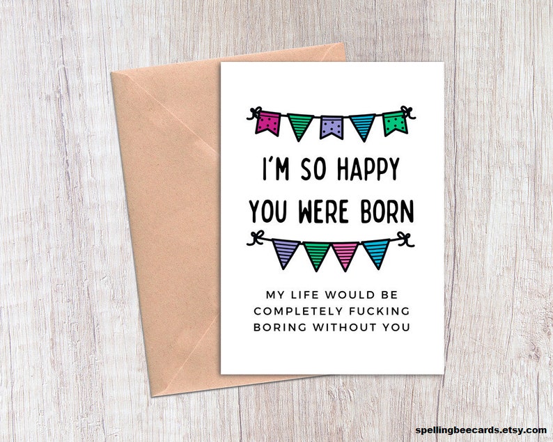 Funny Birthday Card Cousin Brother Sister Birthday Card Best - Etsy Funny Birthday Card Cousin Brother Sister Birthday Card Best - Etsy