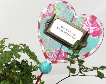 Cute Heart Plant Poker | May This Day Bring Blessings | Special + Unique Gift Idea