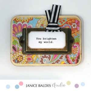 Cute Fridge Magnet  |  “You brighten my world.”  |  Sayings  |  Gift Idea