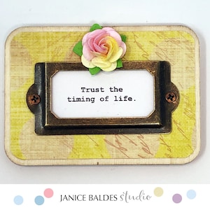 Cute Fridge Magnet  |  “Trust the timing of life.”  |  Sayings  |  Gift Idea
