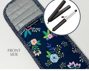 Blue Floral with Polka Dots | Flat Iron/Curling Iron Thermal Sleeve | BAGOLITAS